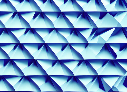 蓝色三角形图案