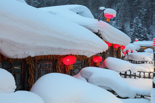 雪乡夜景