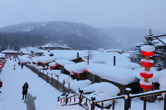 雪乡夜景