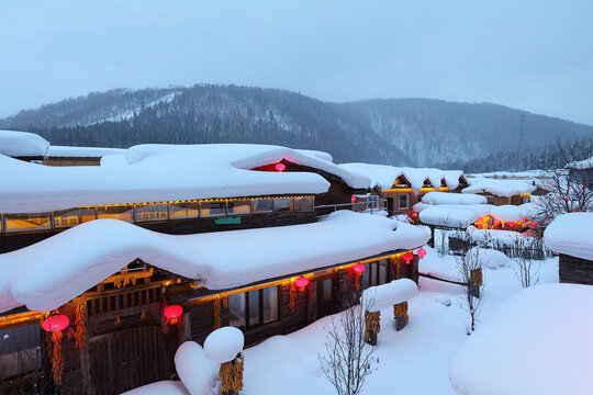 雪乡夜景