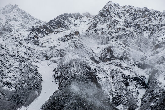 西藏旅游八宿然乌湖雪景