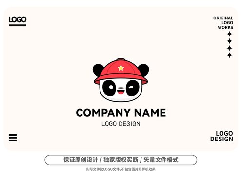 原創(chuàng)卡通熊貓logo