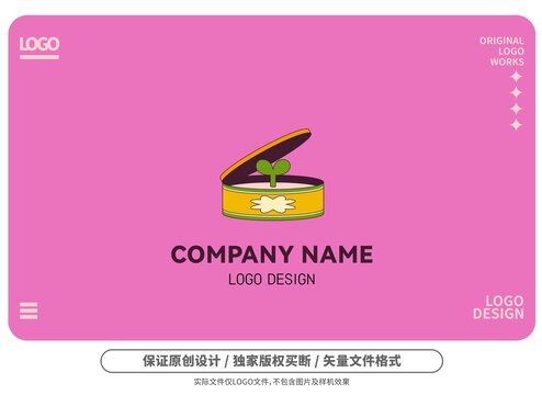 原创卡通罐头logo