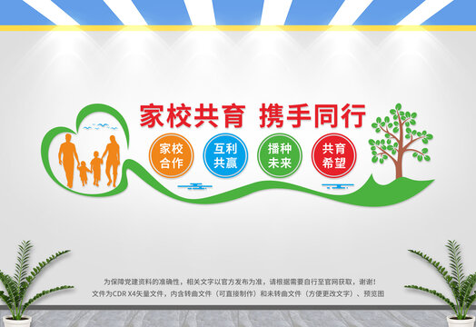 家校共育文化墻