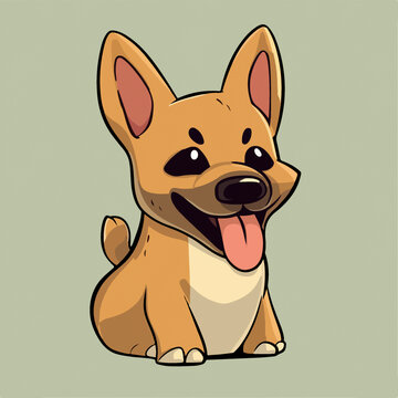 卡通德國牧羊犬
