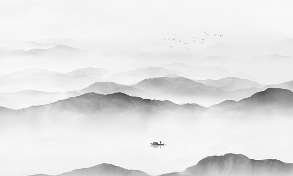 水墨山水畫