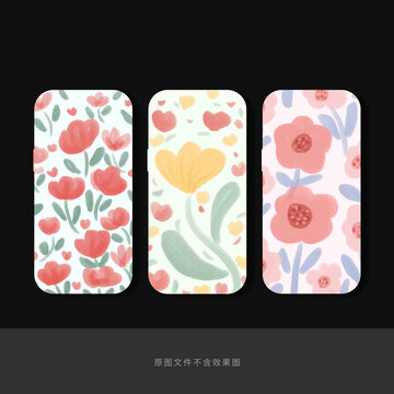 手機殼清新插畫圖案