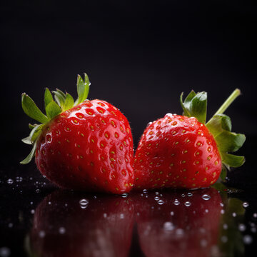 新鲜草莓摄影