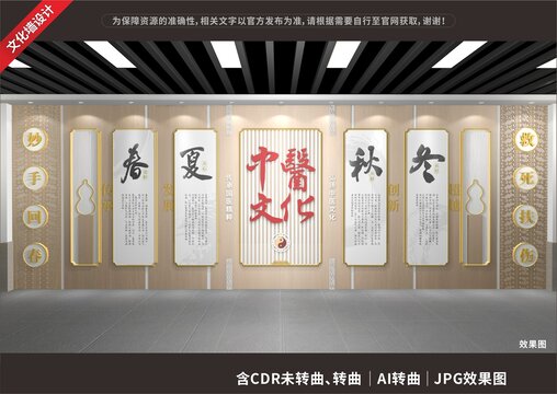 中醫(yī)文化展示展廳墻