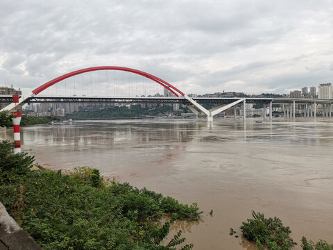 2020重庆大水下的大桥
