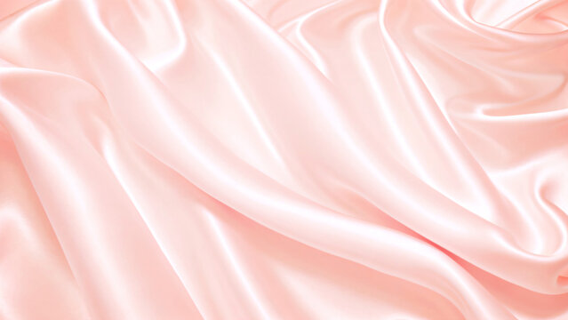 亮粉色褶皱丝绸布料纹理