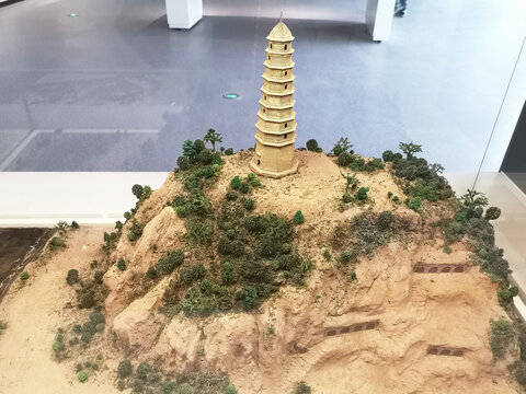 延安宝塔山模型