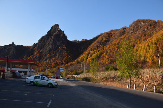 吉林长白山秋天景色