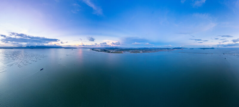 珠海出海口黄茅海航拍全景图