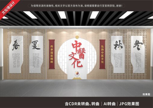 中医文化展示展厅墙