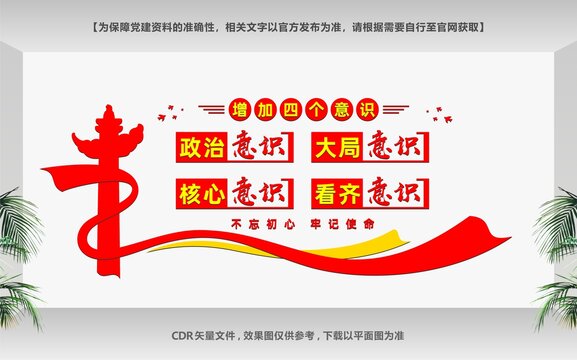 四個(gè)意識(shí)黨建文化墻