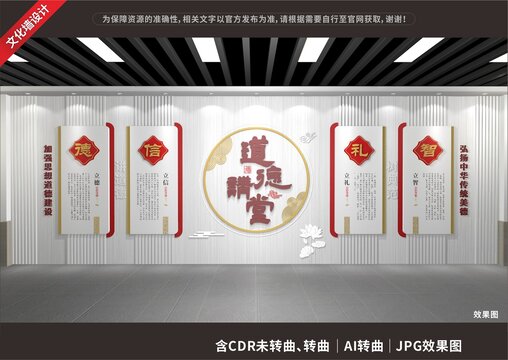 学校道德讲堂文化墙