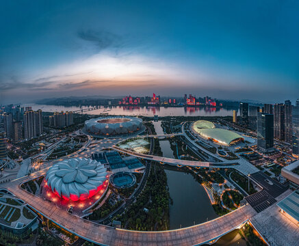 亚运会奥体场馆全景