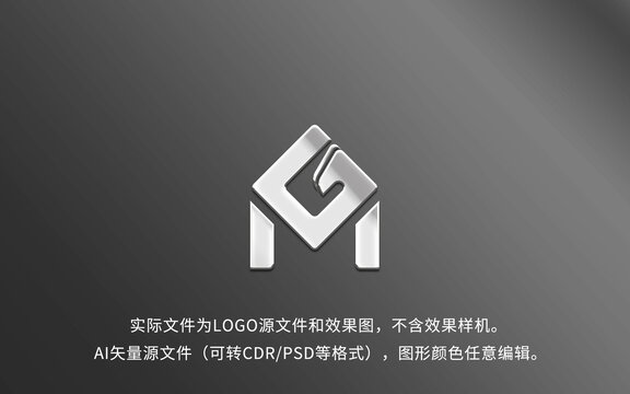 鷹字母GM標志LOGO設(shè)計