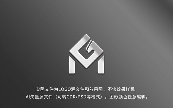 鹰字母GM标志LOGO设计