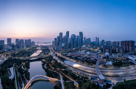 深圳前海夜景航拍