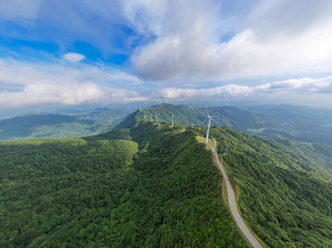 罗定风车山风电航拍