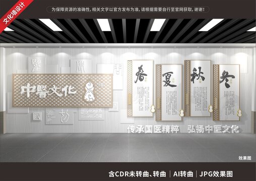 中医文化展示展厅墙