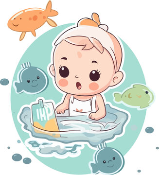 可愛兒童嬰兒戲水游泳小孩D