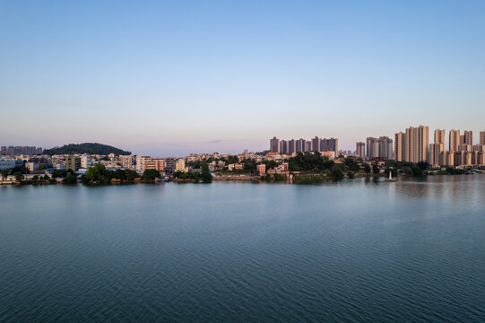 大湾区珠海井岸城市风光航拍