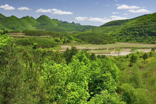 春天春色田园山野