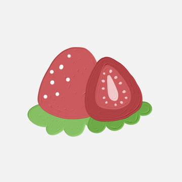 油画草莓
