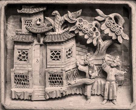 中国古代家具上的木刻浮雕