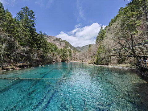 九寨沟湖泊自然景观