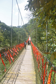 四川蒙顶山风景区天吉吊桥