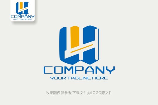 休闲娱乐英文HW字母logo