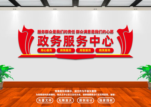 政務(wù)服務(wù)中心文化墻