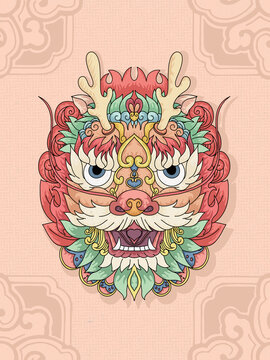 龍年包裝插畫中國龍包裝插畫