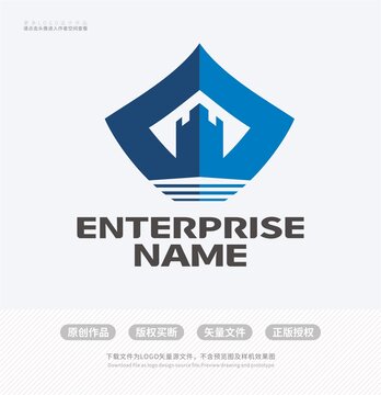 轮船港口公司LOGO标志