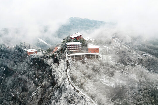 赤水天台山怀阳寺雪景