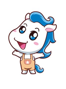 卡通可愛小馬