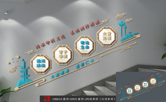 中醫(yī)樓道樓梯文化墻