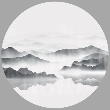 山水裝飾畫