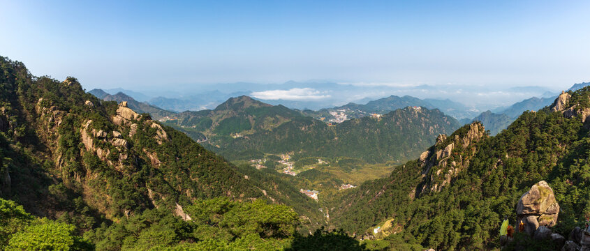 九华山风景区自然风光全景