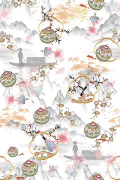 中國(guó)風(fēng)印花圖案