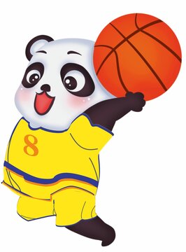 熊猫打篮球灌篮