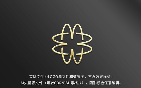 m字母LOGO标志设计M