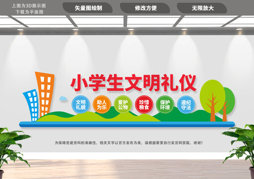 小學(xué)生文明禮儀文化墻