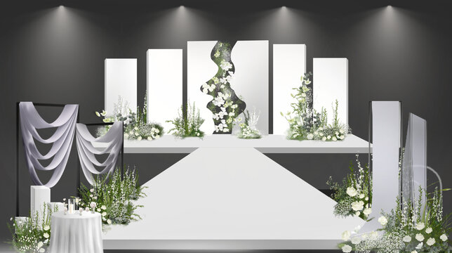 白綠色婚禮效果圖