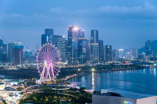 深圳宝安摩天轮夜景