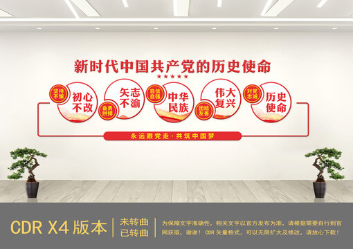 歷史使命黨建文化墻